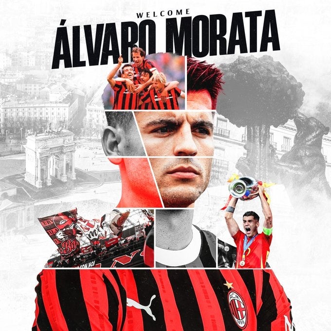Álvaro Morata ficha por el Milán italiano hasta 2028 Álvaro Morata ficha por el Milán italiano hasta 2028