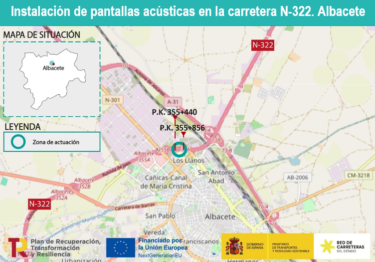 Transportes pretende reducir el ruido en la N-322 a su paso por la ciudad de Albacete Transportes pretende reducir el ruido en la N-322 a su paso por la ciudad de Albacete