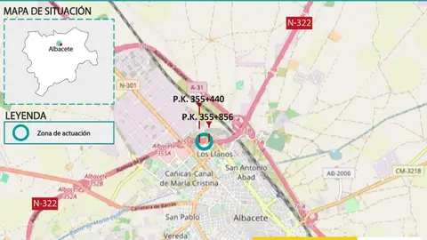 Transportes pretende reducir el ruido en la N-322 a su paso por la ciudad de Albacete Transportes pretende reducir el ruido en la N-322 a su paso por la ciudad de Albacete