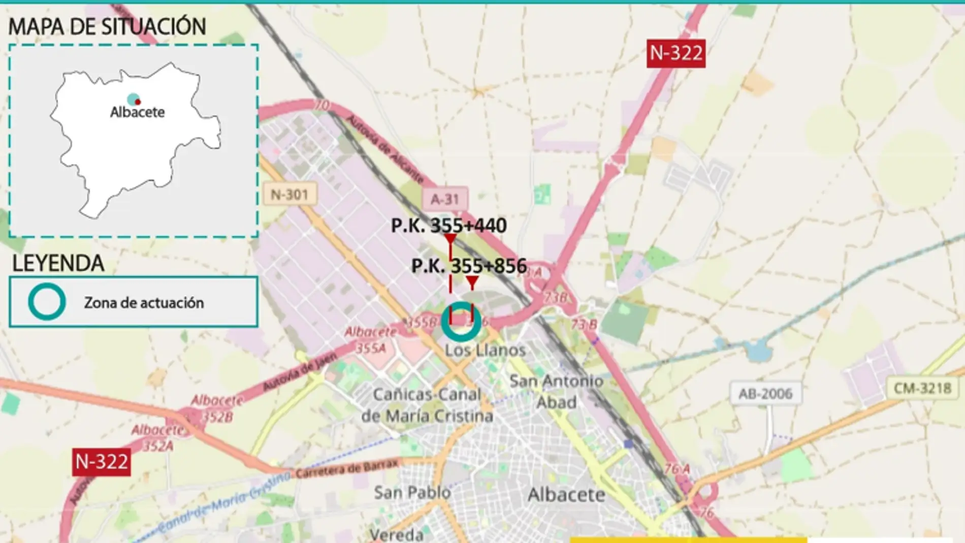Transportes pretende reducir el ruido en la N-322 a su paso por la ciudad de Albacete Transportes pretende reducir el ruido en la N-322 a su paso por la ciudad de Albacete