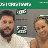 Jaime Santamaría, edil de festes, i Marta Mingot, presidenta de l'Associació Santa Marta.