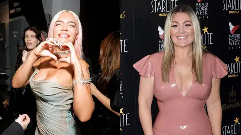 Karol G y Amaia Montero. Karol G y Amaia Montero.