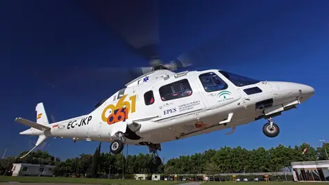 Imagen de recurso de un helicóptero del Centro de Emergencias Sanitarias 061. Imagen de recurso de un helicóptero del Centro de Emergencias Sanitarias 061.