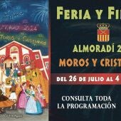 Cartel de la Feria y Fiestas 2024 de Almoradí, que incluye un código QR para consultar toda la programación