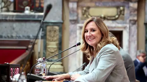 La alcaldesa de València durante un momento del pleno La alcaldesa de València durante un momento del pleno