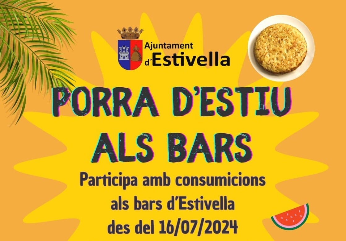 Estivella lanza 'La porra d'estiu' para promocionar la hostelería local en verano Estivella lanza 'La porra d'estiu' para promocionar la hostelería local en verano