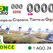 El cupón de la ONCE del 1 de agosto de 2024 tendrá una imagen de Campo de Criptana El cupón de la ONCE del 1 de agosto de 2024 tendrá una imagen de Campo de Criptana