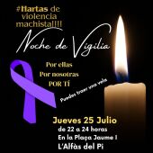 Noche de vigilia contra la violencia de género