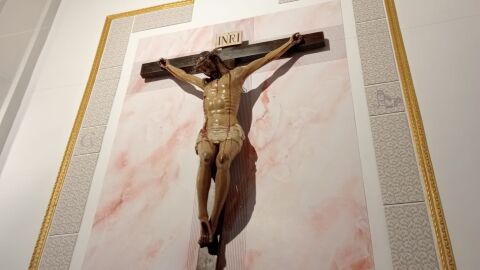 El restaurado Cristo de la Vida en la parroquia Nuestra Se&ntilde;ora de Bel&eacute;n de Crevillent. 