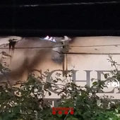 Tren de mercancías incendiado en Girona. Tren de mercancías incendiado en Girona.