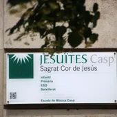 Placa de l'Escola Jesuïtes de Casp Placa de l'Escola Jesuïtes de Casp