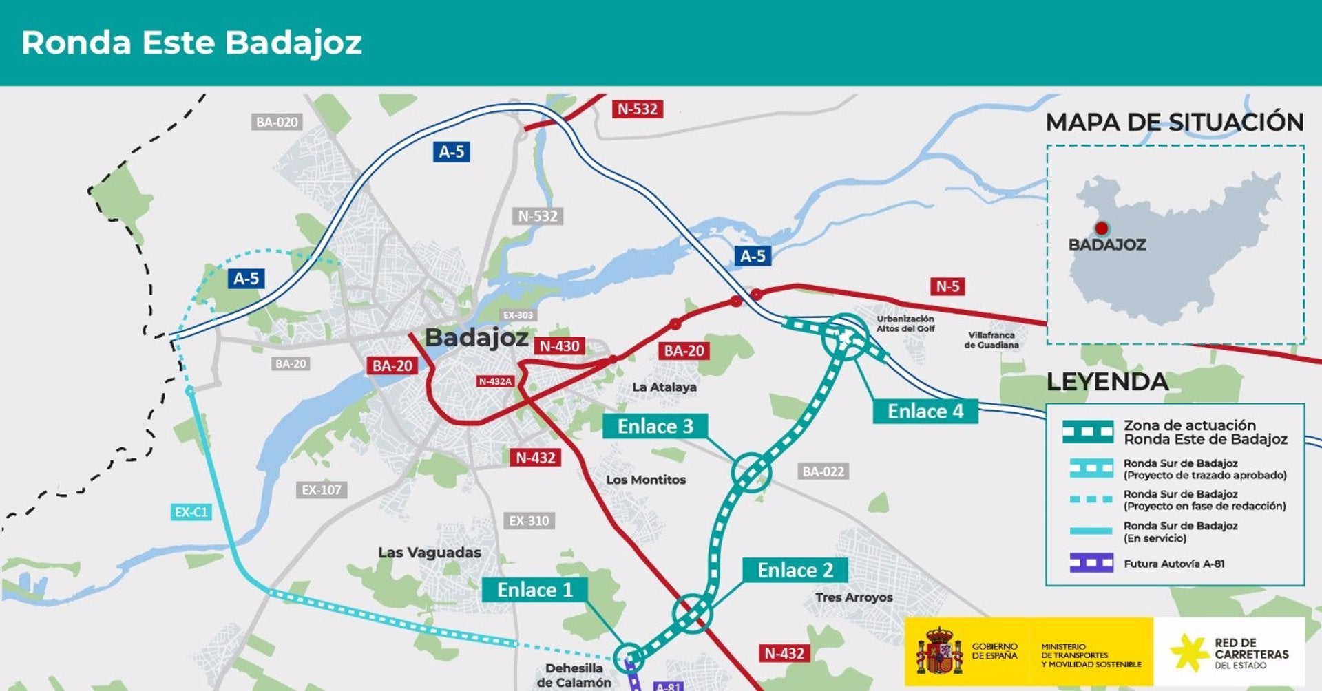 Transportes adjudica por 2,78 millones de euros la redacción del proyecto de la Ronda Este de Badajoz Transportes adjudica por 2,78 millones de euros la redacción del proyecto de la Ronda Este de Badajoz