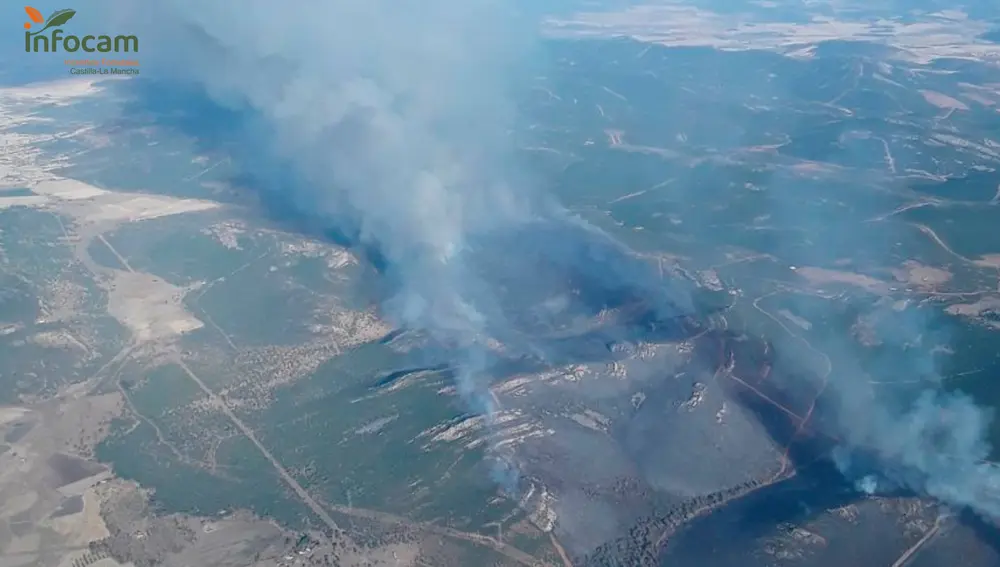 Zona del incendio forestal de Argamasilla de Calatrava Zona del incendio forestal de Argamasilla de Calatrava