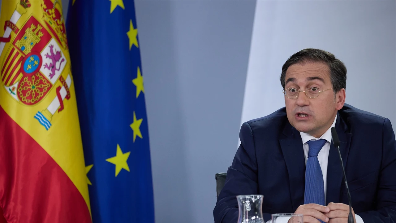 El ministro de Asuntos Exteriores, Unión Europea y Cooperación, José Manuel Albares, durante una rueda de prensa posterior al Consejo de Ministros.
