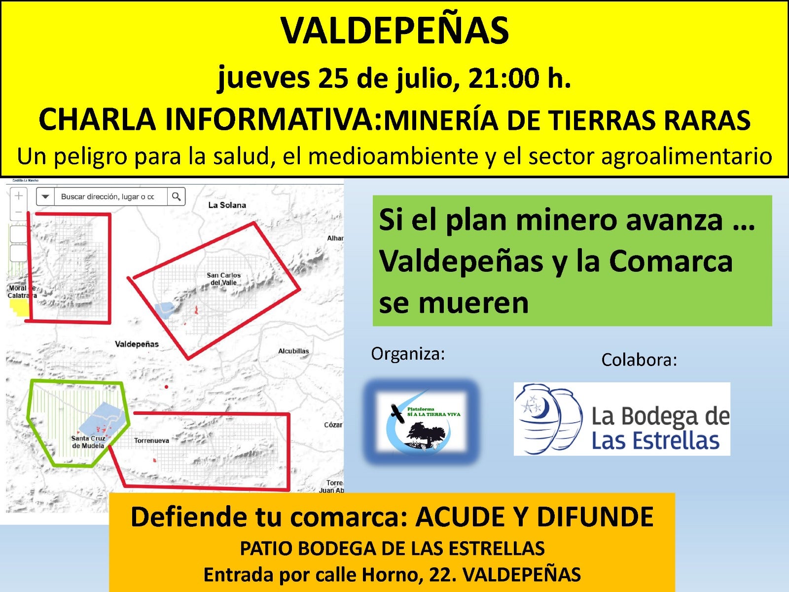 Charla informativa sobre "Minería de tierras raras" esta noche en Valdepeñas Charla informativa sobre "Minería de tierras raras" esta noche en Valdepeñas