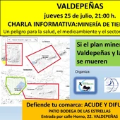 Cartel charla informativa: Minería de tierras raras Cartel charla informativa: Minería de tierras raras