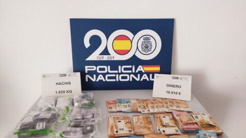 Material intervenido al detenido en Petrer.