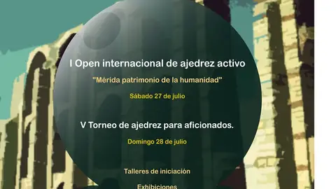 Cartel de las actividades de ajedrez en Mérida Cartel de las actividades de ajedrez en Mérida