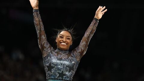 La gimnasta estadounidense, Simone Biles, en Par&iacute;s 2024