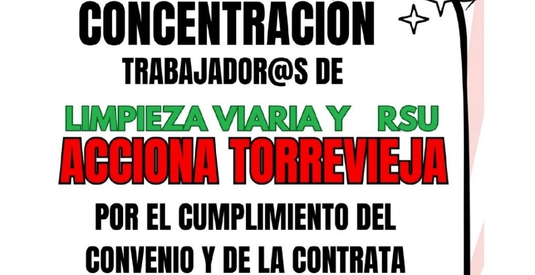 Los trabajadores de limpieza viaria y RSU de Torrevieja se concentran para pedir el cumplimiento del convenio y la contrata Los trabajadores de limpieza viaria y RSU de Torrevieja se concentran para pedir el cumplimiento del convenio y la contrata