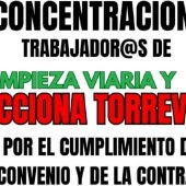 Los trabajadores de limpieza viaria y RSU de Torrevieja se concentran para pedir el cumplimiento del convenio y la contrata 