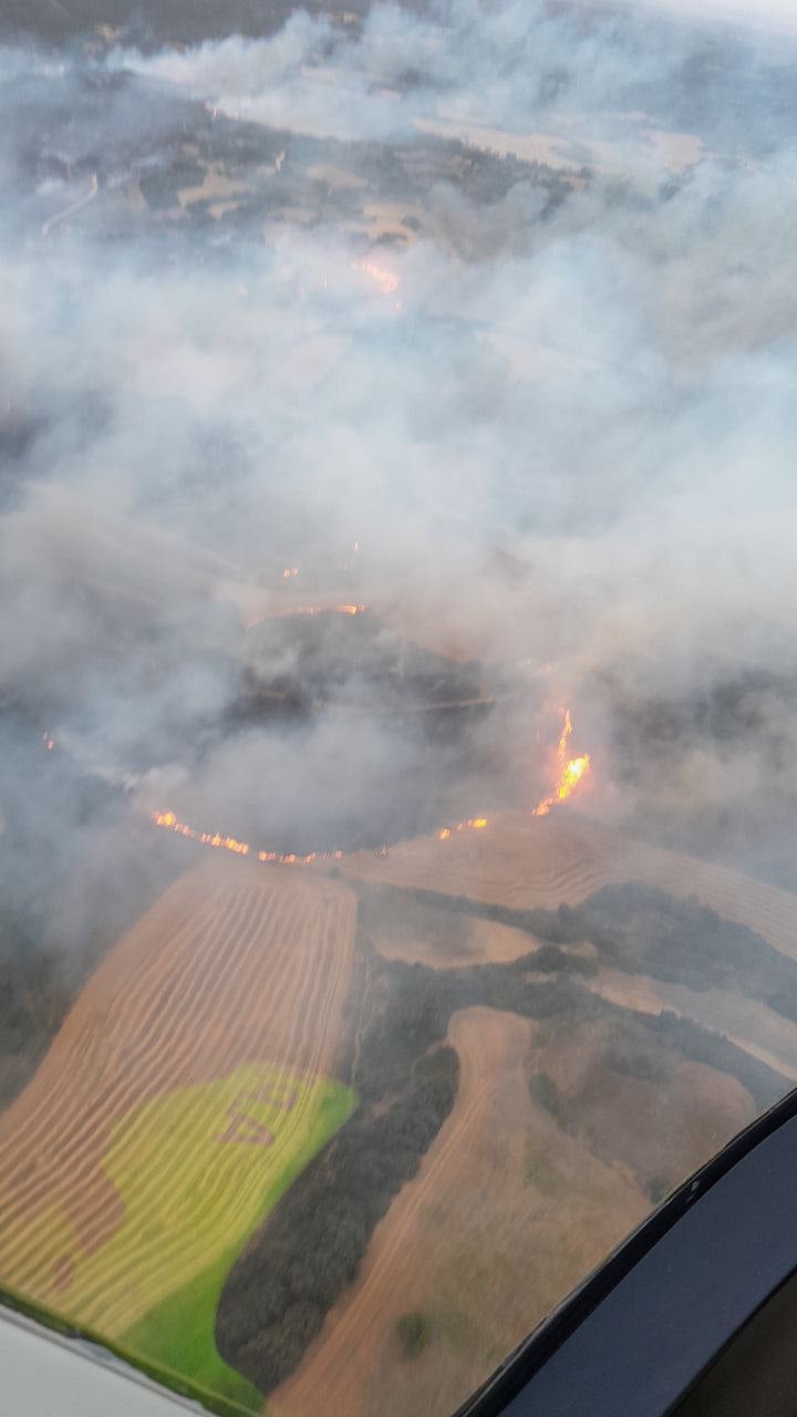 Pendientes del viento en la evolución del incendio de los montes de Luesia Pendientes del viento en la evolución del incendio de los montes de Luesia