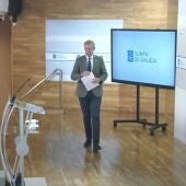 Alfonso Rueda, en rueda de prensa tras el consello semanal de la Xunta