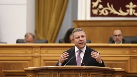 El presidente de C-LM, Emiliano García-Page, en el pleno de las Cortes. El presidente de C-LM, Emiliano García-Page, en el pleno de las Cortes.