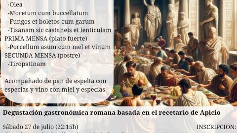Men&uacute; romano de las IX Jornadas &Iacute;bero Romanas Laminitanas de Alhambra