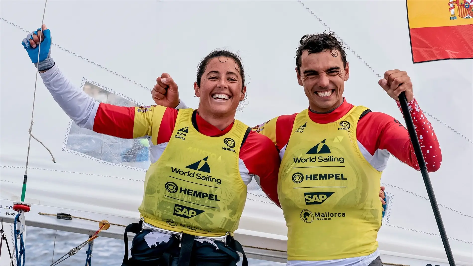 Nora Brugman y Jordi Xammar, subcampeones del mundo en 470 Mixto. Nora Brugman y Jordi Xammar, subcampeones del mundo en 470 Mixto.
