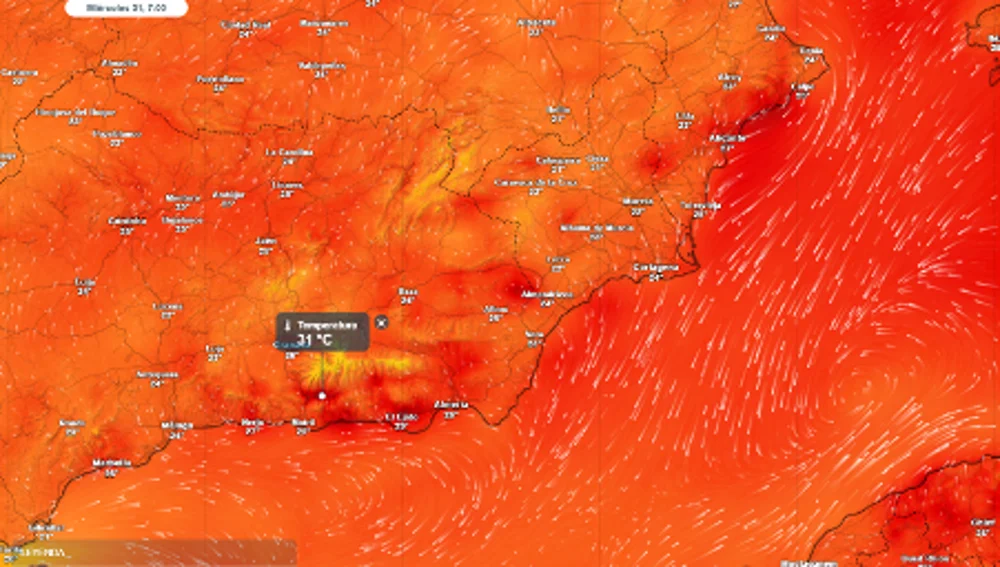 En la próxima madrugada las temperaturas no bajarán de los 30 ºC en algunas zonas del sureste peninsular. En la próxima madrugada las temperaturas no bajarán de los 30 ºC en algunas zonas del sureste peninsular.