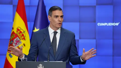Pero Sánchez durante su comparecencia para hacer balance del curso político Pero Sánchez durante su comparecencia para hacer balance del curso político