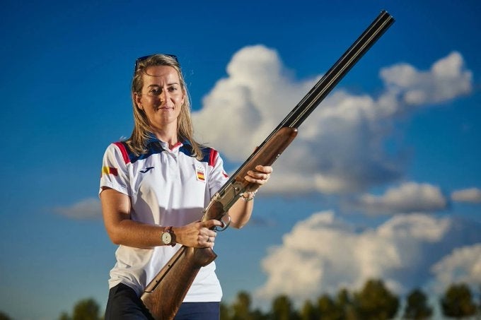 Fátima Gálvez, en la final de trap de París 2024 Fátima Gálvez, en la final de trap de París 2024