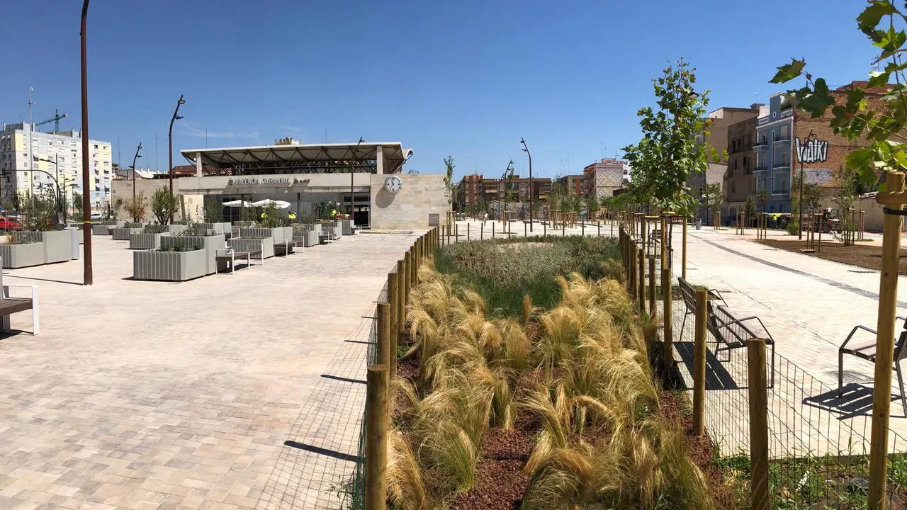 Las obras se han ejecutado en el entorno de la Estación de el Cabanyal