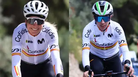 Las ciclistas Mavi García y Mireia Benito Las ciclistas Mavi García y Mireia Benito