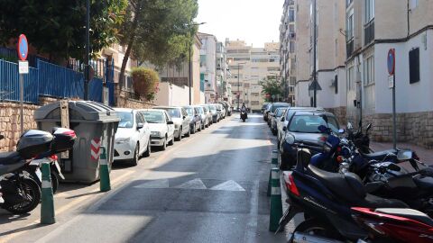 Calle a renovar en la Colonia Madrid de Benidorm