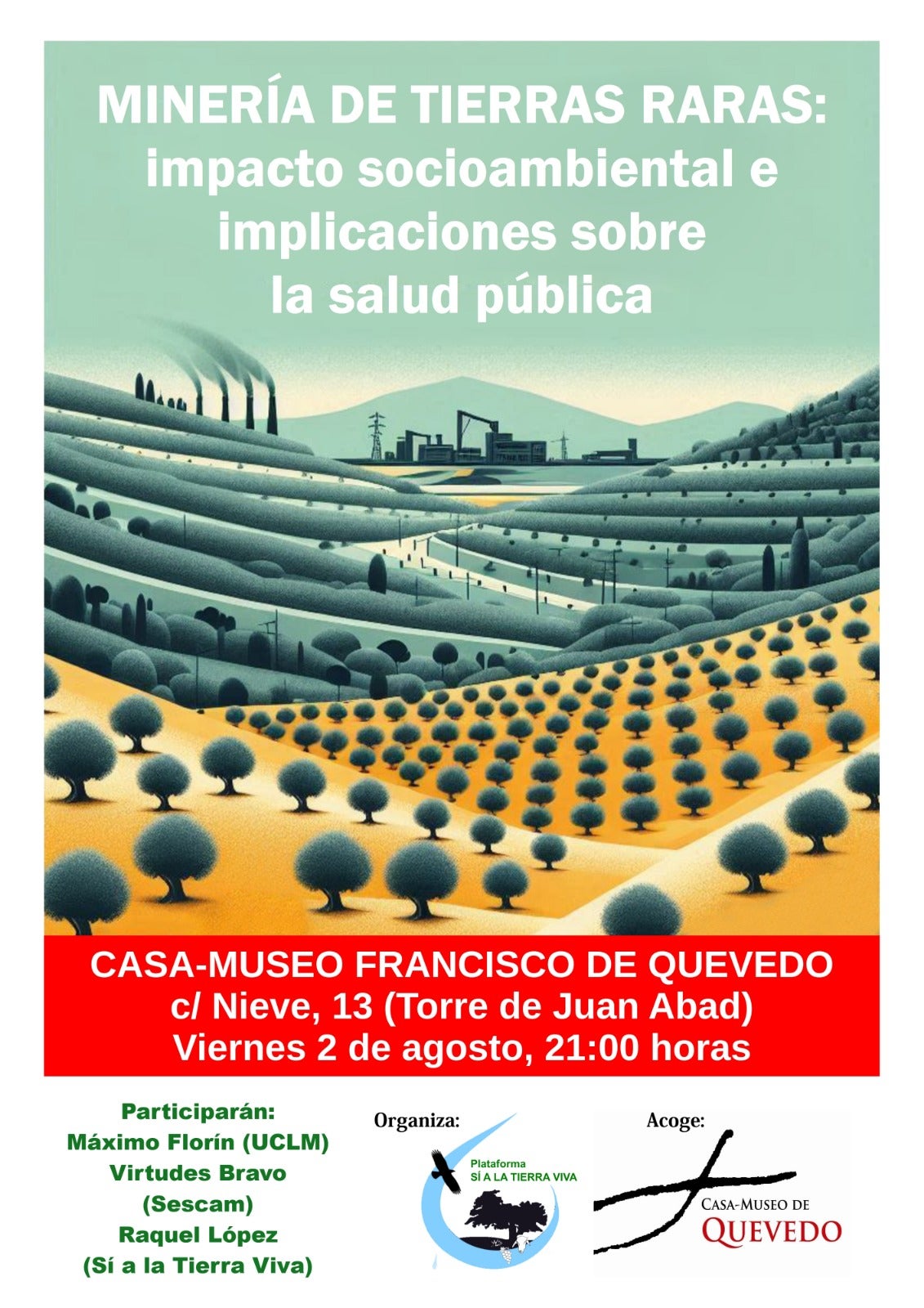 En Torre de Juan Abad seminario sobre el impacto socioambiental y las implicaciones en la salud de la minería de tierras raras En Torre de Juan Abad seminario sobre el impacto socioambiental y las implicaciones en la salud de la minería de tierras raras
