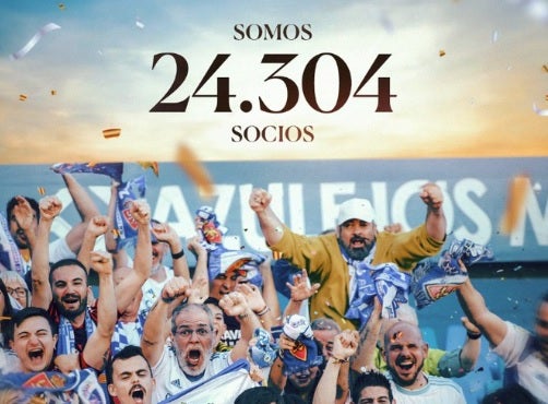 El Real Zaragoza suma 24.304 abonados de los 24.600 asientos de aforo de La Romareda en obras El Real Zaragoza suma 24.304 abonados de los 24.600 asientos de aforo de La Romareda en obras