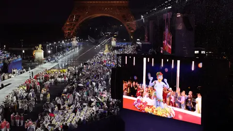Momento de la ceremonia inaugural de los Juegos Olímpicos de París 2024 Momento de la ceremonia inaugural de los Juegos Olímpicos de París 2024