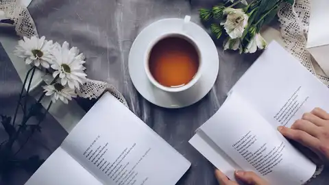 Imagen de archivo de una persona leyendo poesía Imagen de archivo de una persona leyendo poesía