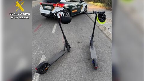 Dos detenidos por la Guardia Civil por robar patinetes eléctricos en Finestrat valorados en 800 euros