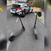 Dos detenidos por la Guardia Civil por robar patinetes eléctricos en Finestrat valorados en 800 euros