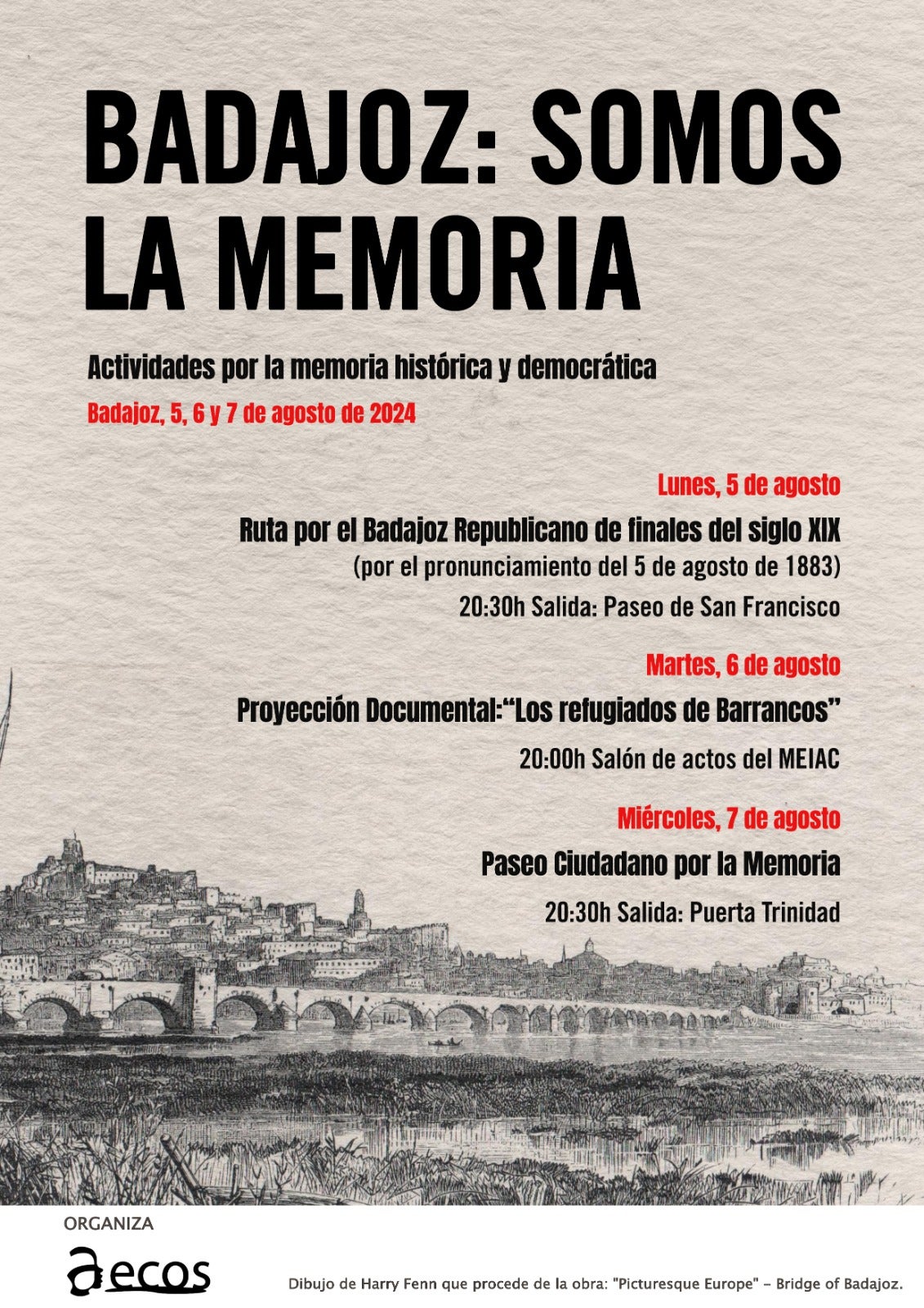 Dos rutas históricas en torno a la memoria histórica y democrática recorrerán desde este lunes y hasta el miércoles el centro de Badajoz Dos rutas históricas en torno a la memoria histórica y democrática recorrerán desde este lunes y hasta el miércoles el centro de Badajoz