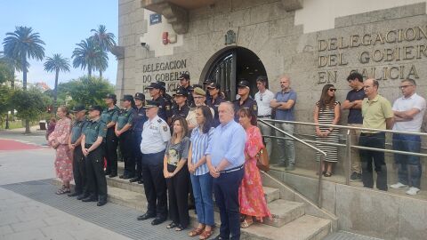 Minuto de silencio en A Coruña