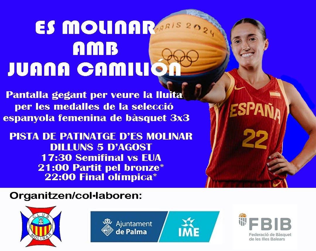La mallorquina Juana Camilión busca una medalla en baloncesto 3x3 La mallorquina Juana Camilión busca una medalla en baloncesto 3x3