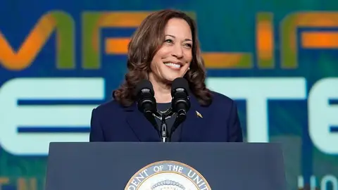 La vicepresidenta de Estados Unidos y candidata demócrata a la presidencia, Kamala Harris La vicepresidenta de Estados Unidos y candidata demócrata a la presidencia, Kamala Harris