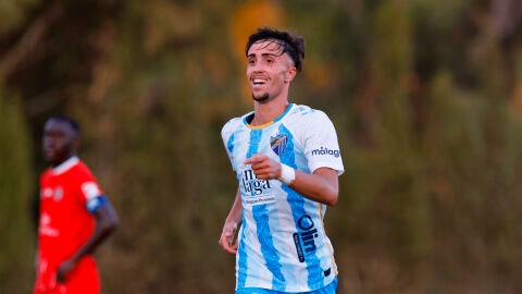 David Larrubia tras marcar el gol de la victoria ante el Al-Jazira