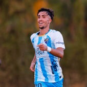 David Larrubia tras marcar el gol de la victoria ante el Al-Jazira