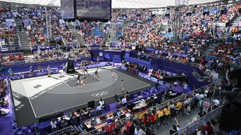 Pista del baloncesto 3x3 en París 2024. Pista del baloncesto 3x3 en París 2024.