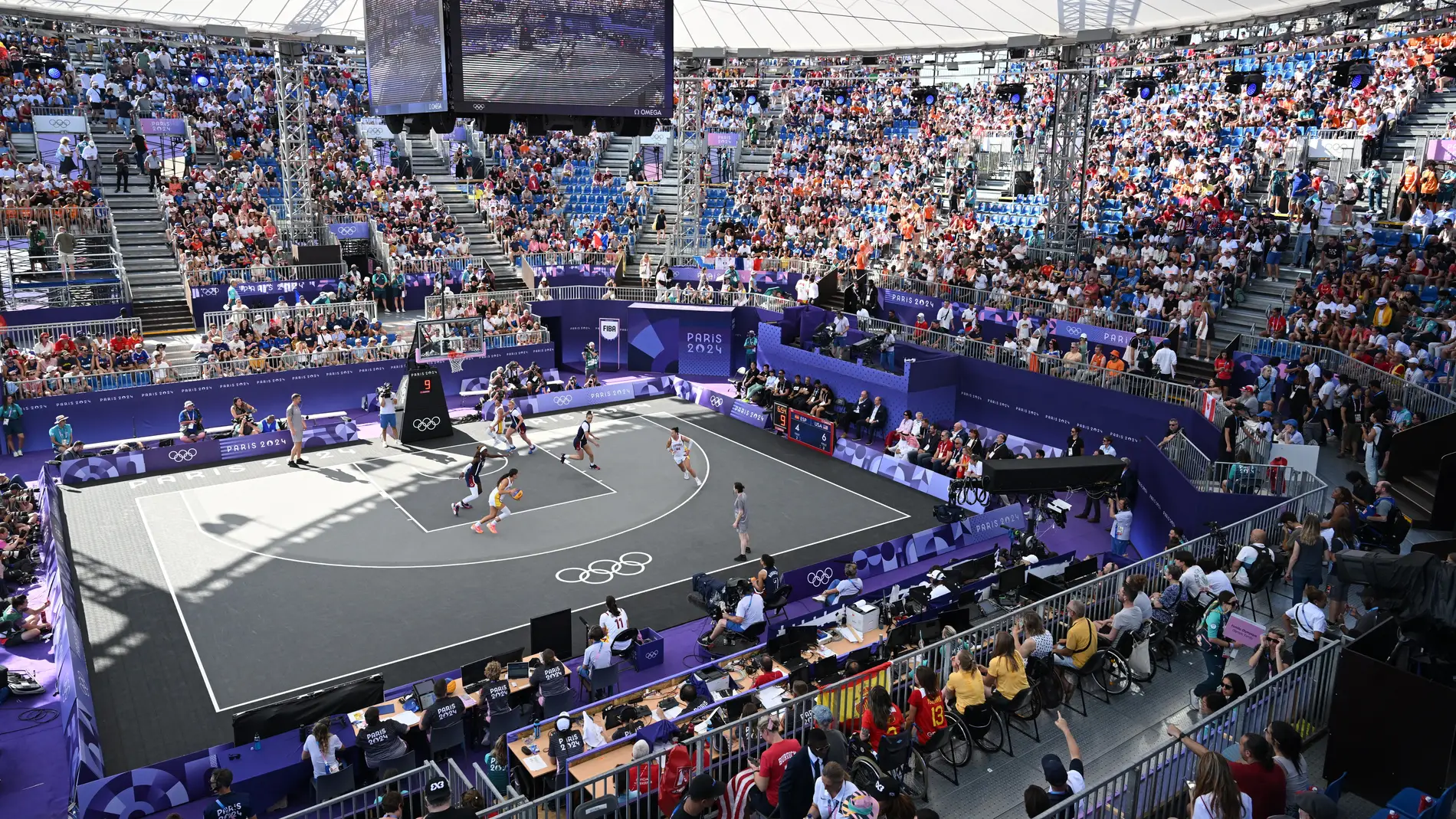 Pista del baloncesto 3x3 en París 2024. Pista del baloncesto 3x3 en París 2024.